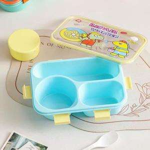 Lonchera <span class=keywords><strong>de</strong></span> Plástico <span class=keywords><strong>de</strong></span> Dibujos Animados <span class=keywords><strong>de</strong></span> 900 ml para Niños, Lonchera Bento Económica Libre <span class=keywords><strong>de</strong></span> BPA con Cubiertos, Lonchera Portátil para <span class=keywords><strong>Microondas</strong></span> para la Escuela - Product Image 4