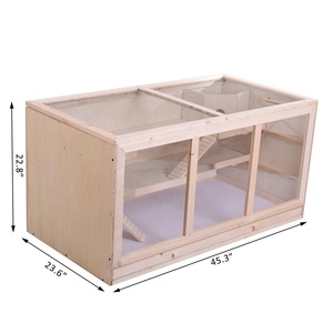 Casa para Hámster Grande de Madera de Abeto, Ecológica, Transpirable y Resistente al Viento, con Color Personalizable y Logotipo Personalizado, Jaula de Juego para Animales Pequeños - Product Image 6