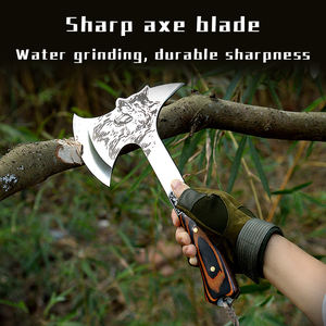 Vente chaude loup grain multi extérieur tactique camping hache survie chasse outil extérieur tactique chasse manche en bois hache outil - Product Image 3