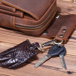 Nueva Riñonera de Cuero Crazy Horse Vintage para Hombre, Bolsa de Cintura para Teléfono, Bolsillo para Teléfono Móvil, Boshiho BOSA2004032 - Product Image 5