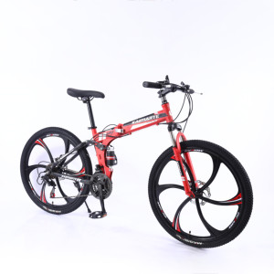 24 26 27,5 29 pulgadas de fibra de carbono chico bicicleta plegable mujer bicicleta 24 26 27,5 29 pulgadas doblado plegable bicicleta de suspensión completa - Product Image 3