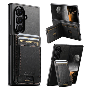 Étui de téléphone SUTENI pour Samsung Z Fold 8 Ultra avec porte-cartes, bande élastique, texture lisse, support en similicuir de luxe, compatible Galaxy Z Fold 7 6 - Product Image 3