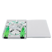 Mini boîtier de terminaison fibre optique FTTH, plaque murale fibre optique FTTH 1 2 ports, boîtier de terminaison fibre optique ABS