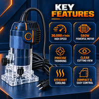 Défonceuse de précision OEM/ODM 580W 30000 tr/min pour le travail du bois et le refinition des bords – Conception compacte et découpe de haute précision