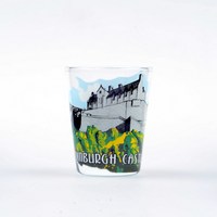 Vente en gros impression personnalisée logo décalcomanie verres à liqueur Londres New York Monaco Jamaïque Dubaï verres à liqueur souvenirs touristiques