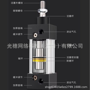 กระบอกลมแรงดันสูง Airtac Sc รุ่นมาตรฐานขนาดเล็ก Sc32 40 50 63 100 125 25 75 300 S - Product Image 1