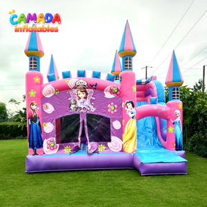 Commercial CE Certified Waterproof Pink Purple Jumper Bounce House Inflatable Bouncer Dry Slide Inflatable Princess Castle - Product Image 1