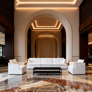 Ensemble de canapés d'intérieur de luxe, canapé confortable pour salon de villa, mobilier de hall d'hôtel, ensemble de canapés pour immeuble de bureaux, canapé de salon d'hôtel - Product Image 1