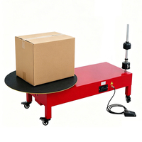 Machine d'emballage de film étirable Wallepac, vitesse 30 tr/min, ensacheuse de film, enrouleur à tige unique, plateau tournant portable de 40 cm, distributeur électrique