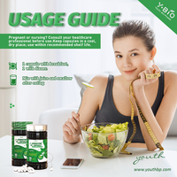 Kapsul Teh Hijau Alami 100% Berbasis Tumbuhan dengan L-Carnitine untuk Dewasa, Penghancur Lemak, Pengontrol Berat Badan, Pertumbuhan Otot, dan Energi
