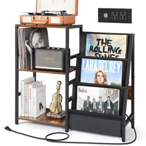 Soporte para tocadiscos con soporte para tocadiscos <span class=keywords><strong>de</strong></span> almacenamiento con soporte para discos Estante <span class=keywords><strong>de</strong></span> exhibición Gabinete <span class=keywords><strong>de</strong></span> discos para medios-Personalización <span class=keywords><strong>de</strong></span> <span class=keywords><strong>Amazon</strong></span> - Product Image 3