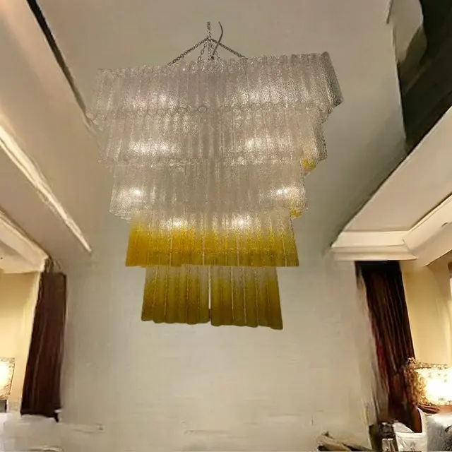 Lustre de Murano moderne en verre soufflé à la main art décor design américain design art irrégulier créatif lustre vintage