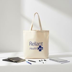 Eco-Friendly Promotional <b>Tote</b> Custom Medium Web Handles Natural <b>Canvas</b> <b>Tote</b> Bag Healthcare Corporate Gift - Product Image 1