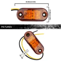 Luz Lateral LED Ovalada de Fábrica, Luz de Posición Lateral Ámbar, Roja y Blanca, 12V 24V, para Camiones, Remolques, Autocaravanas, Impermeable