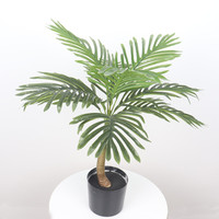 Palmiers artificiels en pot et palmiers à noix de bétel de 65 cm, aspect naturel, plantes en plastique pour décoration intérieure/extérieure, directement de l'usine