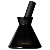 Vente chaude aromathérapie huile essentielle canne vide flacon conique parfum de maison arôme noir diffuseur de roseau de luxe