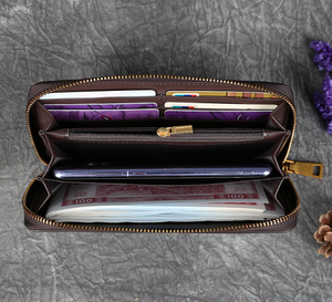 Vintage Women <strong>Wallet</strong> Women's Embossed Real <strong>Leather</strong> <strong>Wallet</strong> Handbag <strong>Leather</strong> Purse <strong>Wallet</strong> Women - Product Image 4