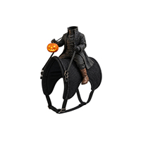 Tenue pour animaux de compagnie Spooky Pumpkin Rider, Costume de cavalier noir, Fournitures pour Halloween, mariages, fêtes, Cadeaux, Souvenirs, Articles de collection