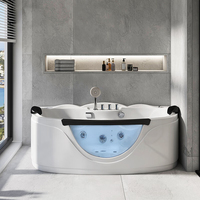 Baignoire à remous en acrylique de style européen baignoire de massage thérapeutique colorée à jets d'air pour adultes