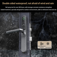 Serrure intelligente sans clé en aluminium avec verrouillage par empreinte digitale IP65, application TTlock, code d'empreinte digitale, clé numérique intelligente, serrure électronique à carte