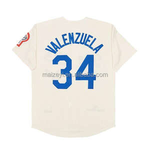 La mejor calidad cosida personalizable #34 Fernando Valenzuela American Baseball Jersey - Product Image 3