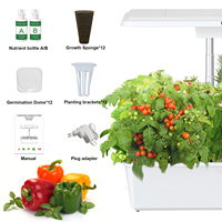 Nouveau système de culture hydroponique d'intérieur intelligent Mini jardin de cuisine OEM 12 dosettes