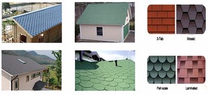 กระเบื้องมุงหลังคาแอสฟัลต์หลากสีพร้อมแกนใยแก้วกันน้ำสำหรับโกดังและบ้านพักตากอากาศ - Product Image 6