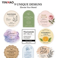 Autocollants holographiques Yingao, étiquettes personnalisées rondes, imperméables, résistantes aux rayures, en vinyle pour cosmétiques, sérum pour le visage, crème, pot, bouteille, soins de la peau