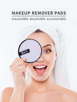 Magie propre bouffée visage rond halo plat microfibre Tampons Démaquillants Propre Éponge Pour maquillage éponge bouffée