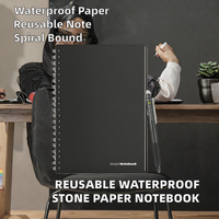 Carnet personnalisé effaçable à sec, spirale, réutilisable, imprimé, 40 feuilles, papier de pierre premium imperméable, cadeau