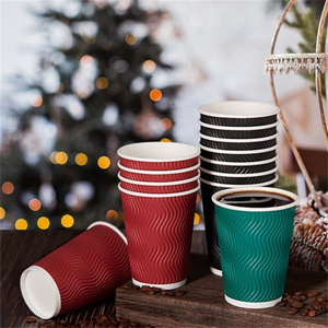 Vaso de Papel Desechable Blanco Minimalista P&M, Grueso, de Doble Pared, Aislado, de Grado Alimenticio, con Tapa Blanca para Café, Vino, Agua Mineral - Product Image 6