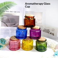 Bocal en verre coloré pour bougie d'aromathérapie, décoration d'intérieur, diffuseur de parfum pour hôtel et gîte, avec logo