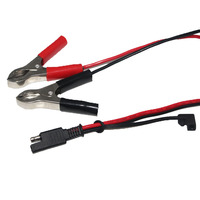 Câble de déconnexion rapide 12V SAE 2 broches, 3 pieds, SAE vers pince de batterie, câble d'extension
