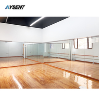 Miroir en aluminium argenté sûr et durable de 1.8mm à 8mm pour les miroirs muraux extérieurs de cuisine de danse de salle de sport