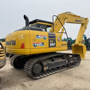 Excavadora de cadenas Komatsu 160 usada, 16 toneladas, motor SAA4D107E-1 original, pocas horas de trabajo, certificación CE/EPA para exportación - Product Image 1