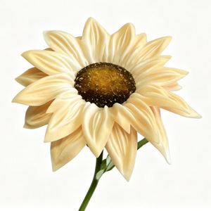 Tournesols artificiels en soie Meiduo Flower Industry, branche unique, orange, jaune clair, rose, bleu ciel, pour la décoration intérieure, Noël - Product Image 4