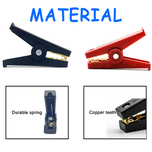 <span class=keywords><strong>Pince</strong></span> crocodile électrique 80A <span class=keywords><strong>pince</strong></span> isolée à <span class=keywords><strong>batterie</strong></span> crocodile <span class=keywords><strong>pince</strong></span> crocodile de test de poignée en plastique <span class=keywords><strong>pour</strong></span> voiture rechargeable-rouge et noir - Product Image 4