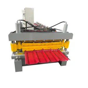 828 máquina formadora de rollos de panel de techo de teja esmaltada de acero mini máquina formadora de rollos