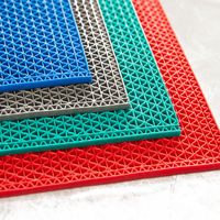 Tapis de sol HM imperméable en PVC à motif en S, antidérapant, lavable, avec drainage creux, pour salle de bain, piscine, cuisine, usage commercial