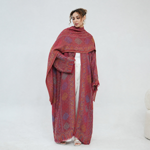 Mexizo 2026 Nuova Collezione Estiva di Abbigliamento Islamico per <span class=keywords><strong>Donne</strong></span>, Lussuosa Abaya in Pashmina Stile Dubai, Abito Modesto con Hijab - Product Image 3