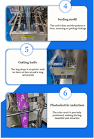 Machine d'emballage automatique de sauce chili, machine de remplissage et d'emballage de liquides pour sachets de sauce soja, sauce moutarde, pâte de bœuf