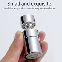 Aérateur de Robinet Pivotant Chromé WEIHAO, Filtre à Eau Rotatif à 360 Degrés Anti-éclaboussures, Buse Économiseuse d'Eau pour Évier de Cuisine