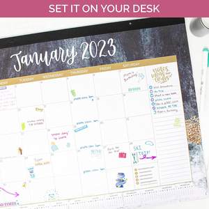 Watercolor <strong>Large</strong> Daily Planners <strong>2023</strong> Year Desk Wall Monthly <strong>Calendar</strong> Pad Note Pad Custom Notepad Print Tear Off <strong>Calendar</strong> - Product Image 4
