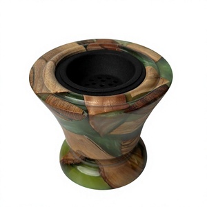 Brûleur d'encens en résine de bambou fait main, diffuseur d'aromathérapie, décoration artistique en bois, utilisation toute saison, décoration Ramadan Aïd, style unique - Product Image 1