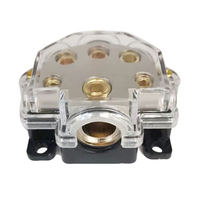 Bloc de distribution d'alimentation audio pour voiture 5 voies, entrée 0/2/4 AWG, sortie 2/4/8 AWG, répartiteur de masse pour amplificateur