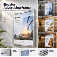 Panneaux publicitaires personnalisés en aluminium avec cadre LED magnétique pour menu, boîte lumineuse pour restaurant, ascenseur