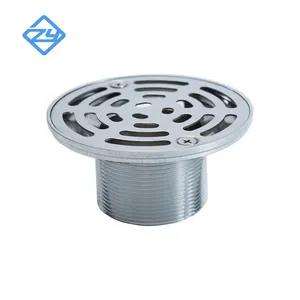 Outdoor Round Floor Waste Bathroom CP Brass Shower Drain Strainer