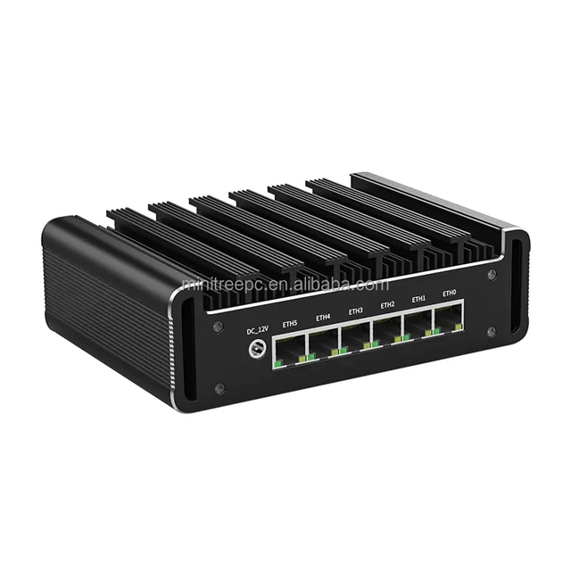 Embedded Industrial Mini PC I3 1115G4 1145G7 I7 1185G7 N100 6xI226 RJ45 LAN DDR4 M.2 NVME Pfsense 6 Lan Mini PC Router Firewall