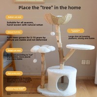 Rak Panjat Kucing Kayu Solid Mewah Klasik Modern Sisal Berkualitas Tinggi Ramah Lingkungan Multi-level All-in-one Dapat Disesuaikan