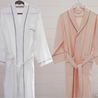 Peignoir de bain gaufré de luxe Sunhome pour femme, col en V, respirant, grande taille, vente en gros, vêtements de nuit